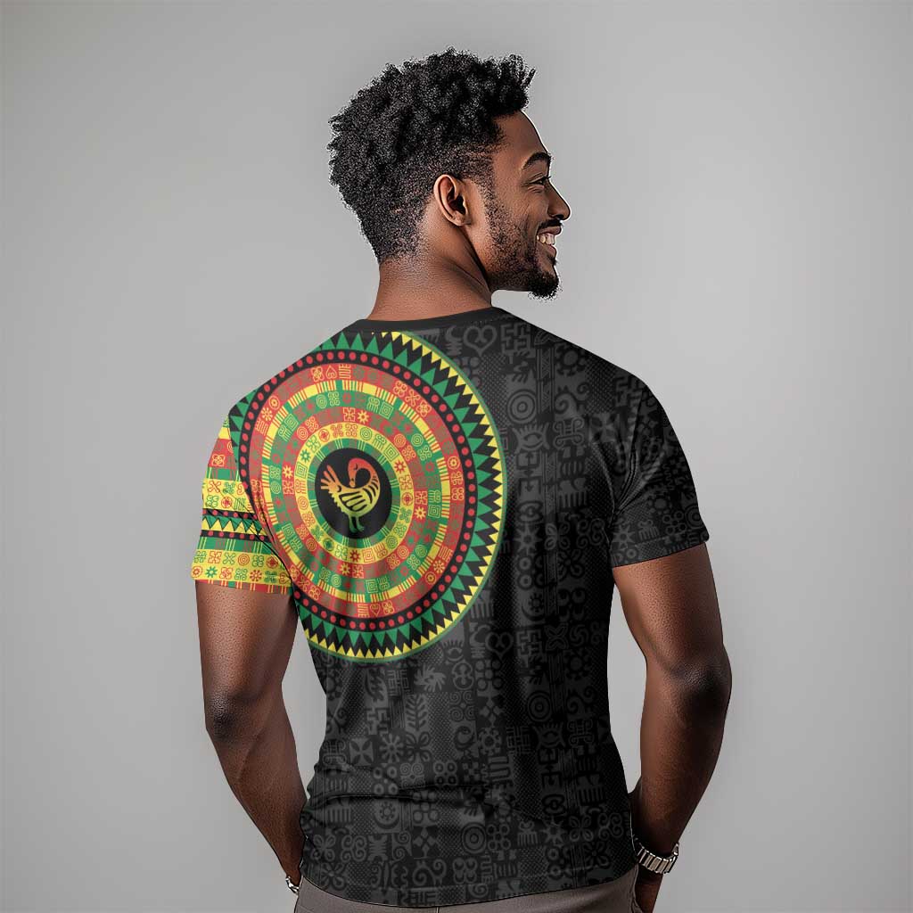 African Sankofa Bird T shirt Adinkra Symbols - Chest Arm Tattoo