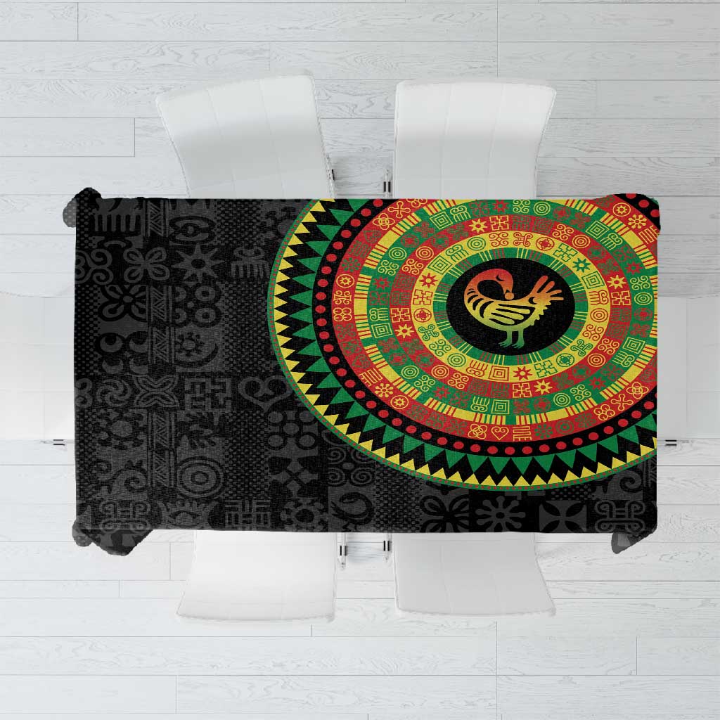 African Sankofa Bird Tablecloth Adinkra Symbols - Chest Arm Tattoo