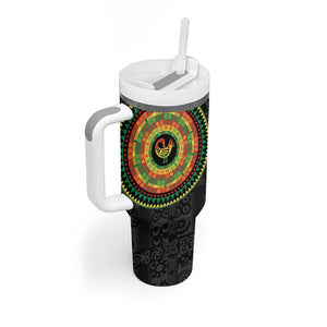 African Sankofa Bird Tumbler With Handle Adinkra Symbols - Chest Arm Tattoo