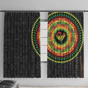 African Sankofa Bird Window Curtain Adinkra Symbols - Chest Arm Tattoo