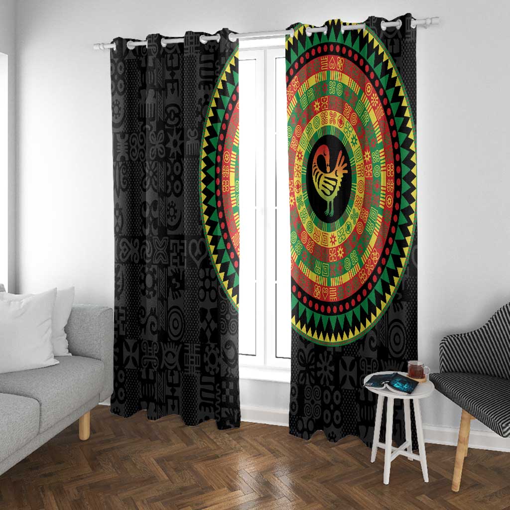 African Sankofa Bird Window Curtain Adinkra Symbols - Chest Arm Tattoo