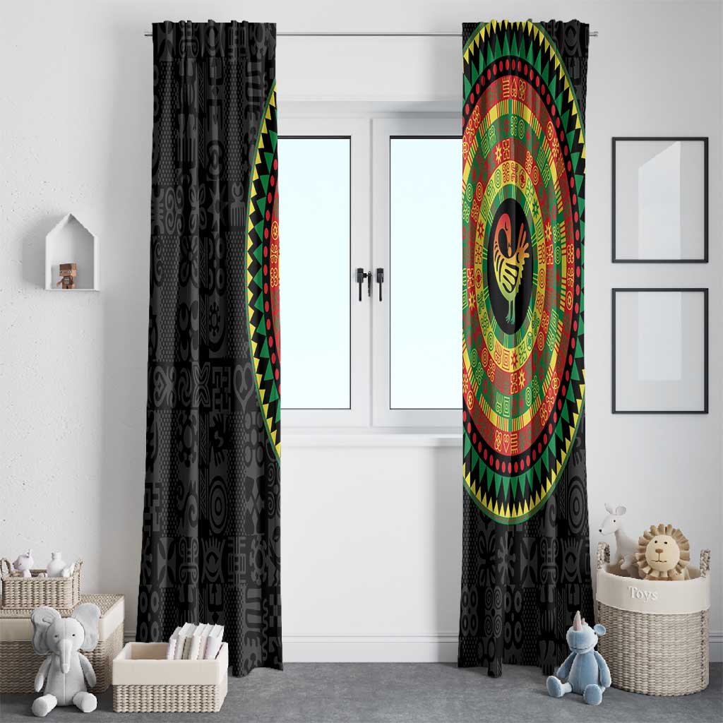African Sankofa Bird Window Curtain Adinkra Symbols - Chest Arm Tattoo