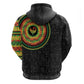 African Sankofa Bird Zip Hoodie Adinkra Symbols - Chest Arm Tattoo