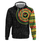 African Sankofa Bird Zip Hoodie Adinkra Symbols - Chest Arm Tattoo