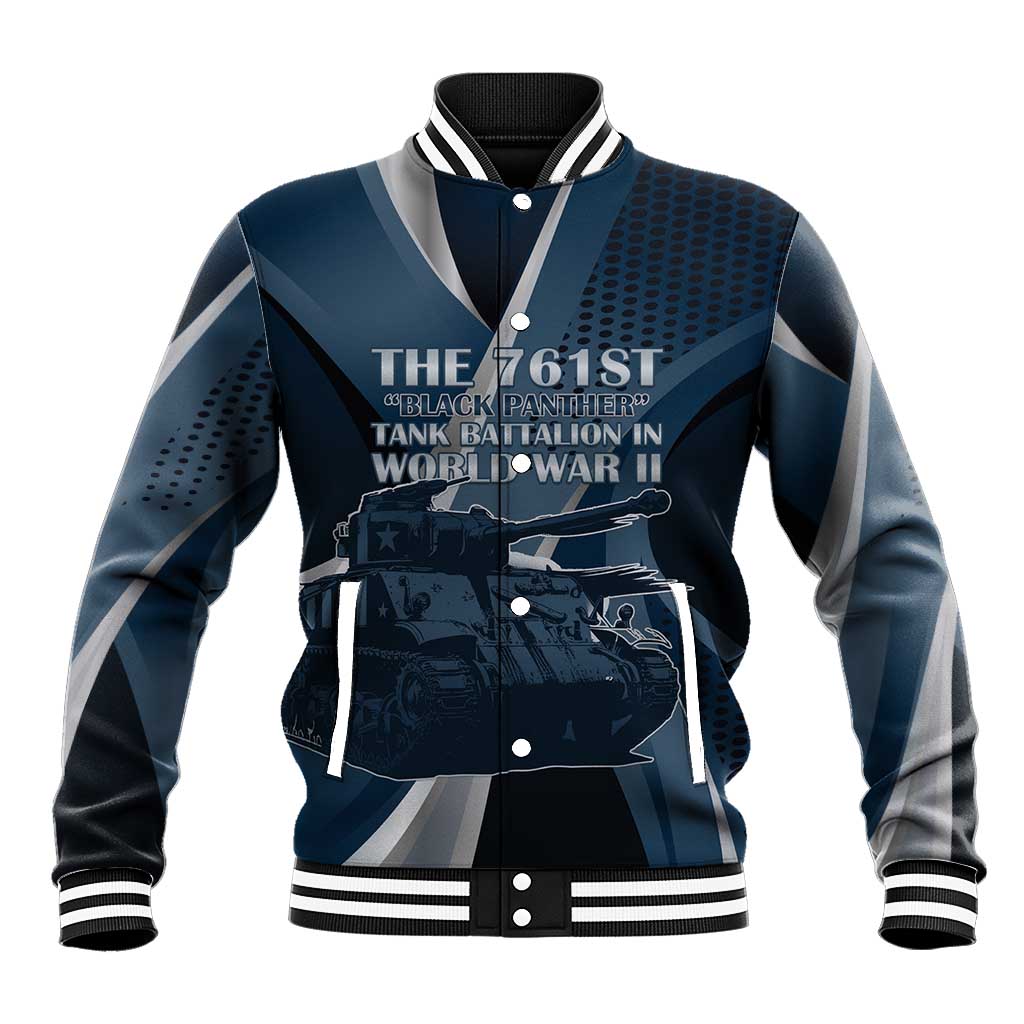 Personalized 761st Tank Battalion WWII Baseball Jacket Black Panthers Tribute