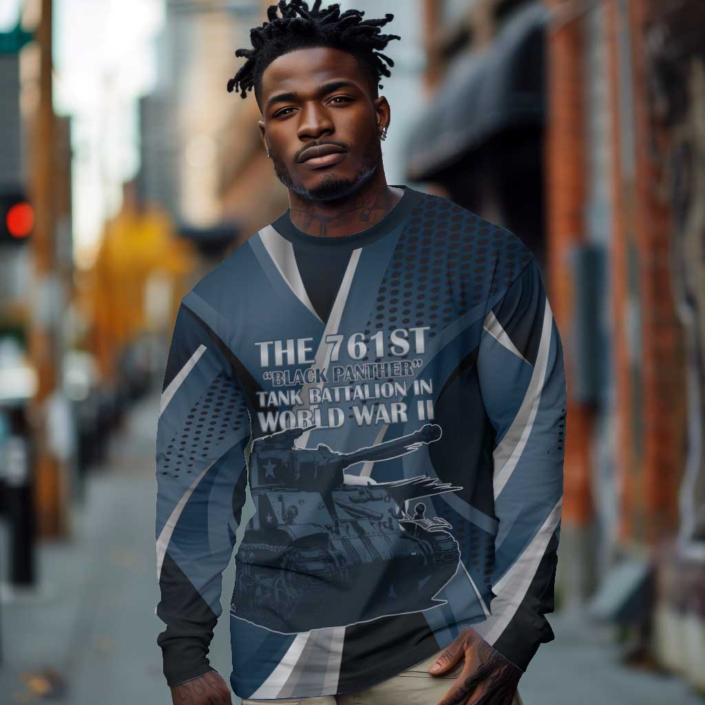 Personalized 761st Tank Battalion WWII Long Sleeve Shirt Black Panthers Tribute