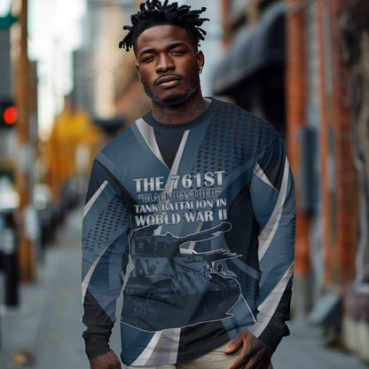 Personalized 761st Tank Battalion WWII Long Sleeve Shirt Black Panthers Tribute