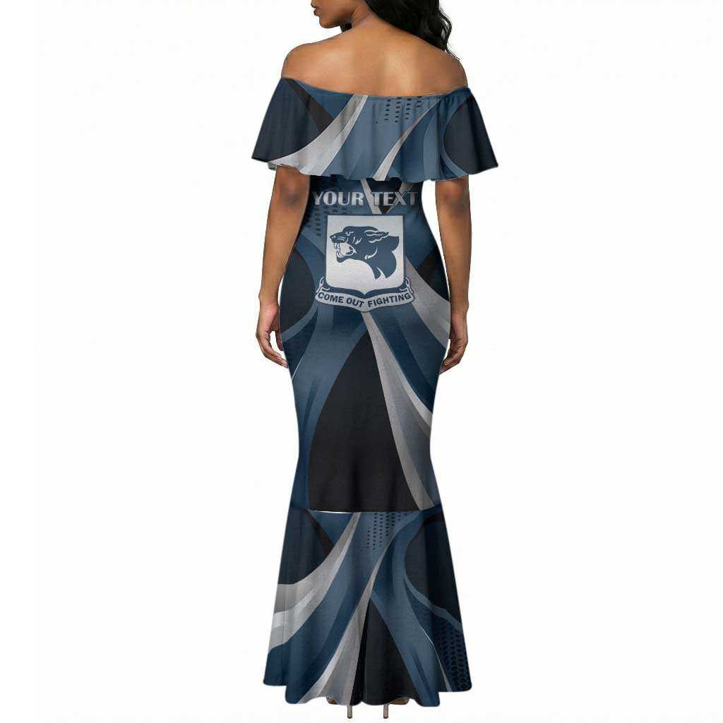 Personalized 761st Tank Battalion WWII Mermaid Dress Black Panthers Tribute