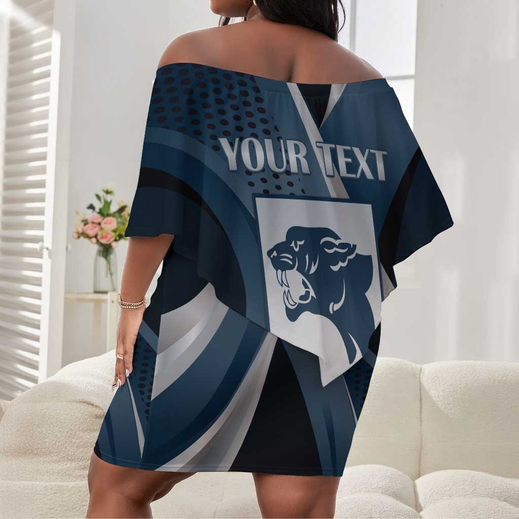 Personalized 761st Tank Battalion WWII Off Shoulder Short Dress Black Panthers Tribute