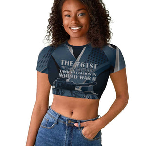 Personalized 761st Tank Battalion WWII Raglan Cropped T shirt Black Panthers Tribute