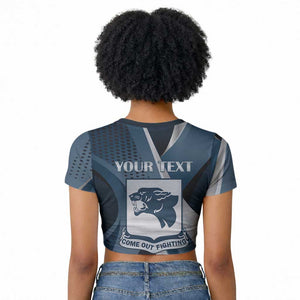 Personalized 761st Tank Battalion WWII Raglan Cropped T shirt Black Panthers Tribute