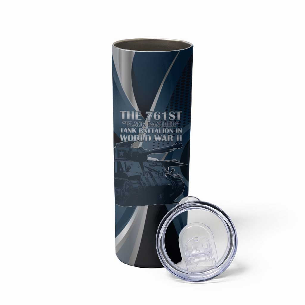 Personalized 761st Tank Battalion WWII Skinny Tumbler Black Panthers Tribute