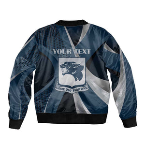 Personalized 761st Tank Battalion WWII Sleeve Zip Bomber Jacket Black Panthers Tribute