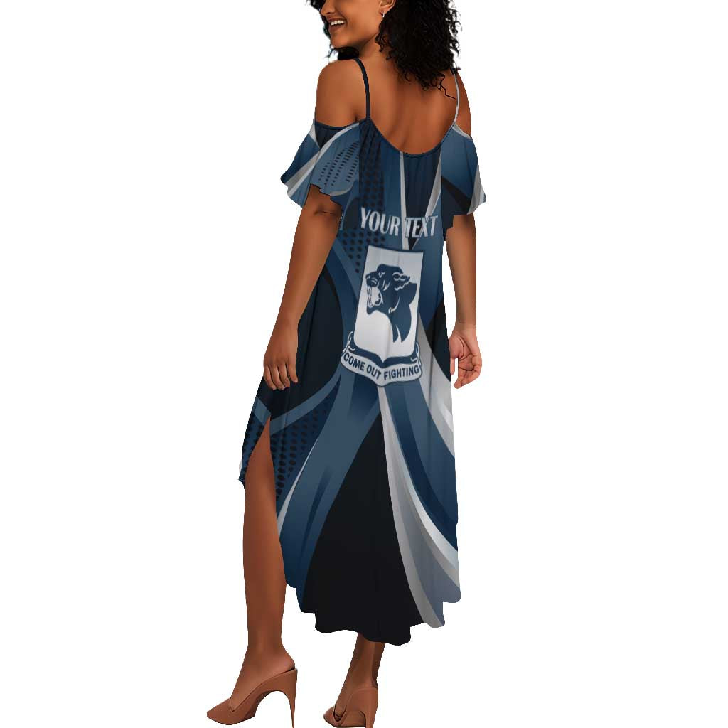 Personalized 761st Tank Battalion WWII Summer Maxi Dress Black Panthers Tribute