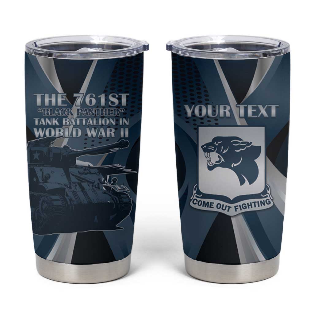 Personalized 761st Tank Battalion WWII Tumbler Cup Black Panthers Tribute