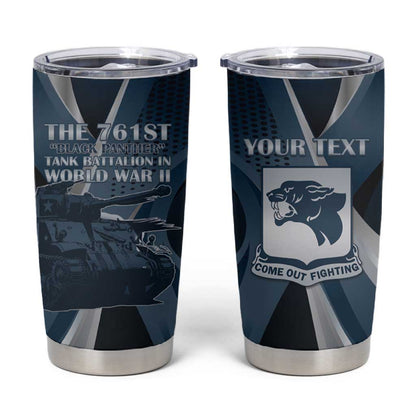 Personalized 761st Tank Battalion WWII Tumbler Cup Black Panthers Tribute