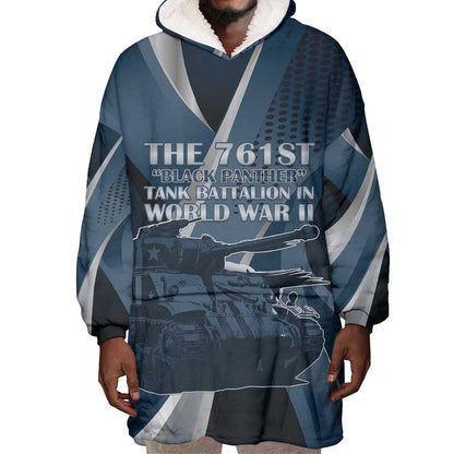 Personalized 761st Tank Battalion WWII Wearable Blanket Hoodie Black Panthers Tribute