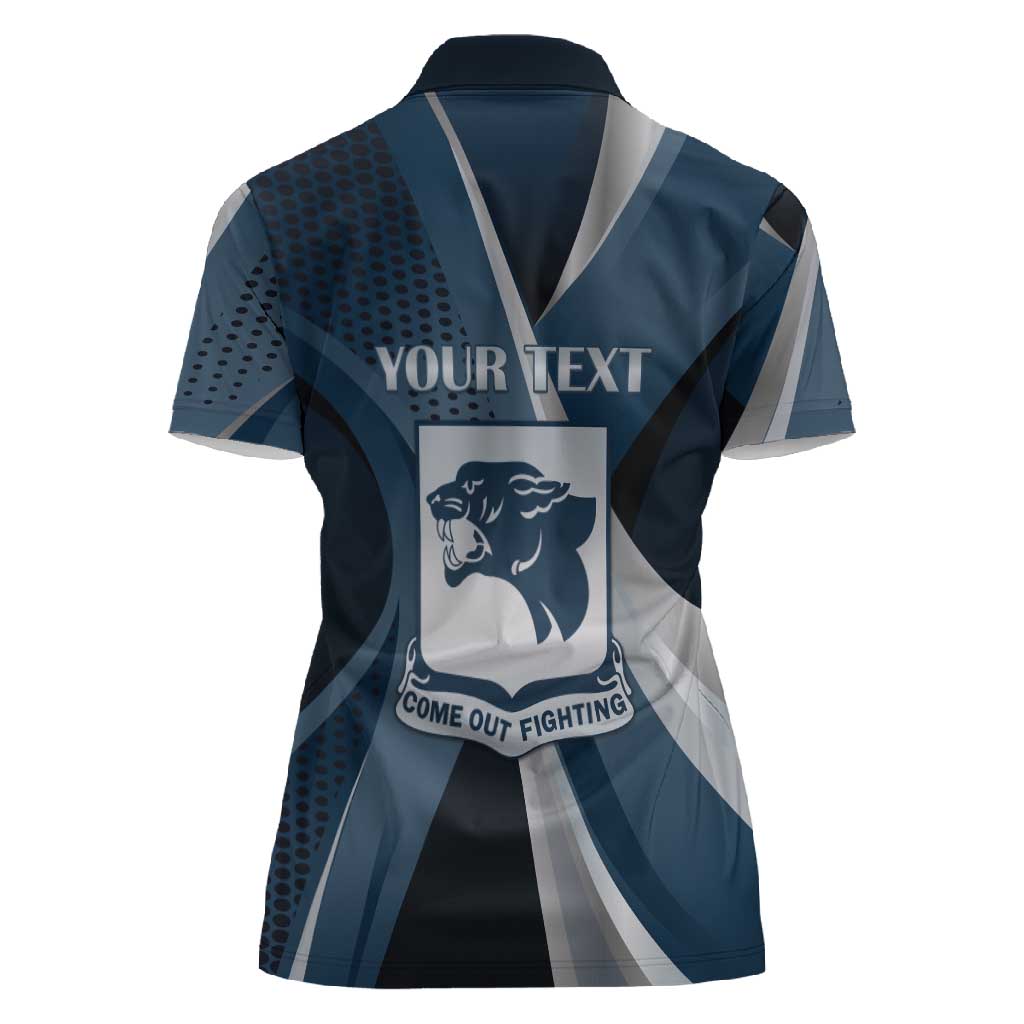 Personalized 761st Tank Battalion WWII Women Polo Shirt Black Panthers Tribute