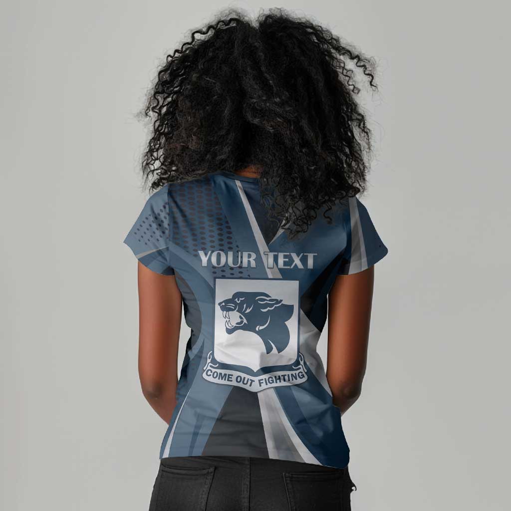 Personalized 761st Tank Battalion WWII Women V-Neck T-Shirt Black Panthers Tribute