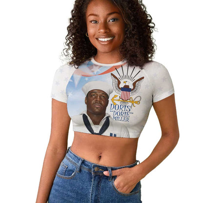 Doris Dorie Miller Raglan Cropped T shirt The Hero Pearl Harbor