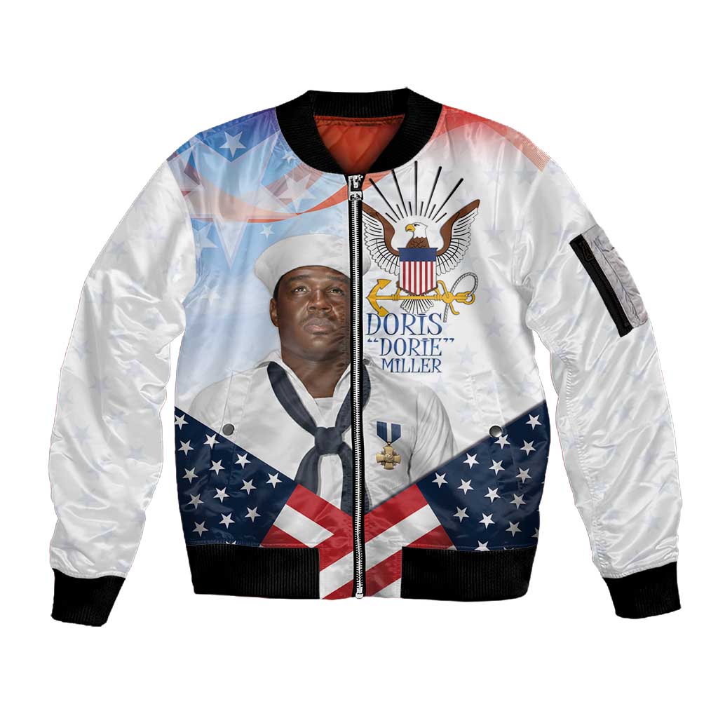 Doris Dorie Miller Sleeve Zip Bomber Jacket The Hero Pearl Harbor