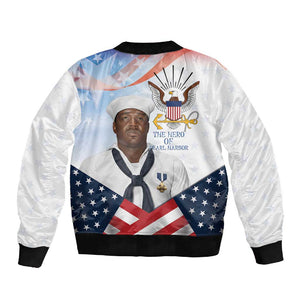 Doris Dorie Miller Sleeve Zip Bomber Jacket The Hero Pearl Harbor