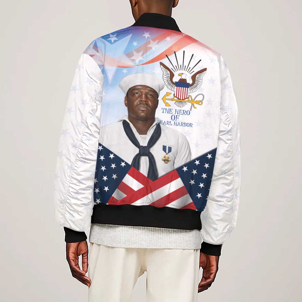 Doris Dorie Miller Sleeve Zip Bomber Jacket The Hero Pearl Harbor