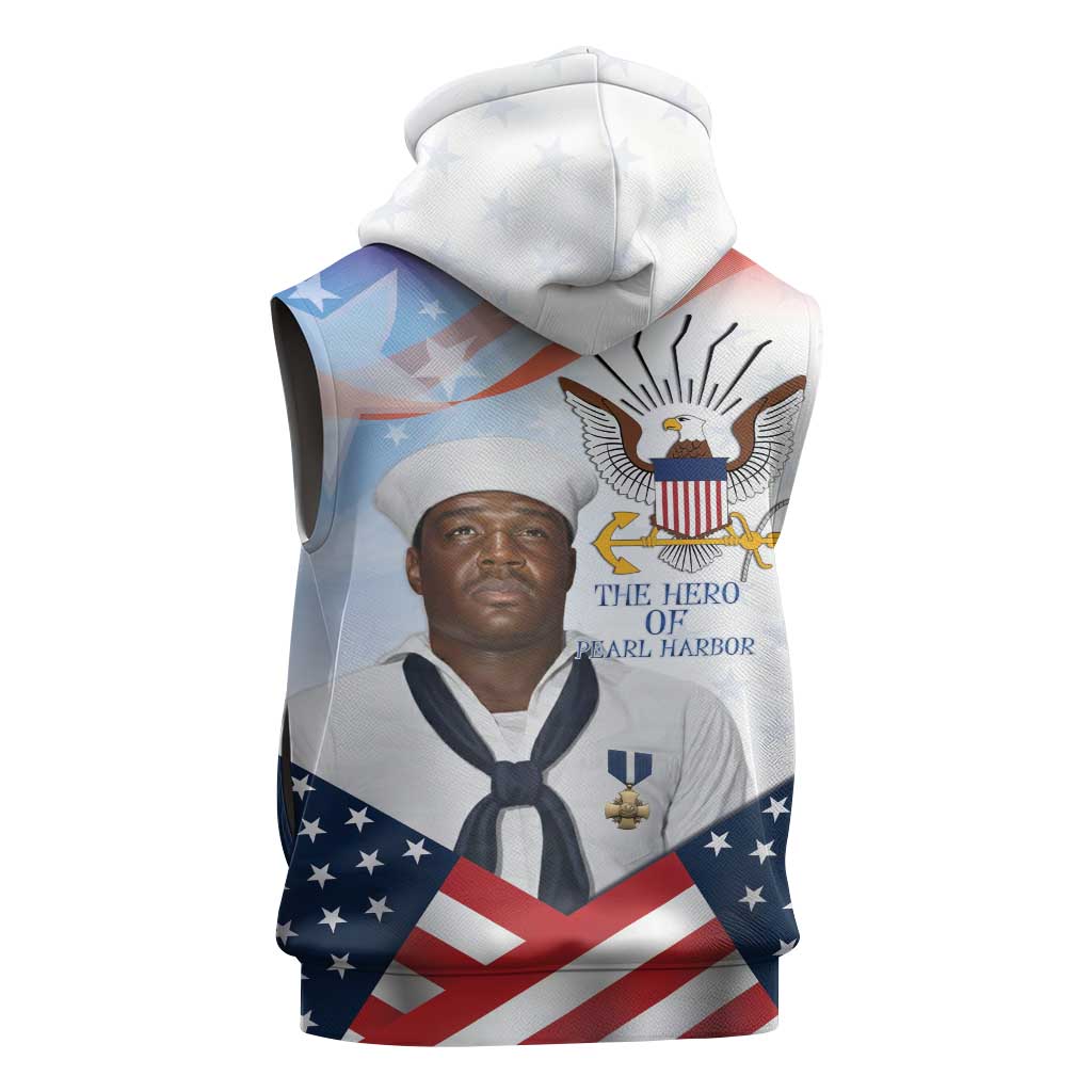 Doris Dorie Miller Sleeveless Zip Hoodie The Hero Pearl Harbor