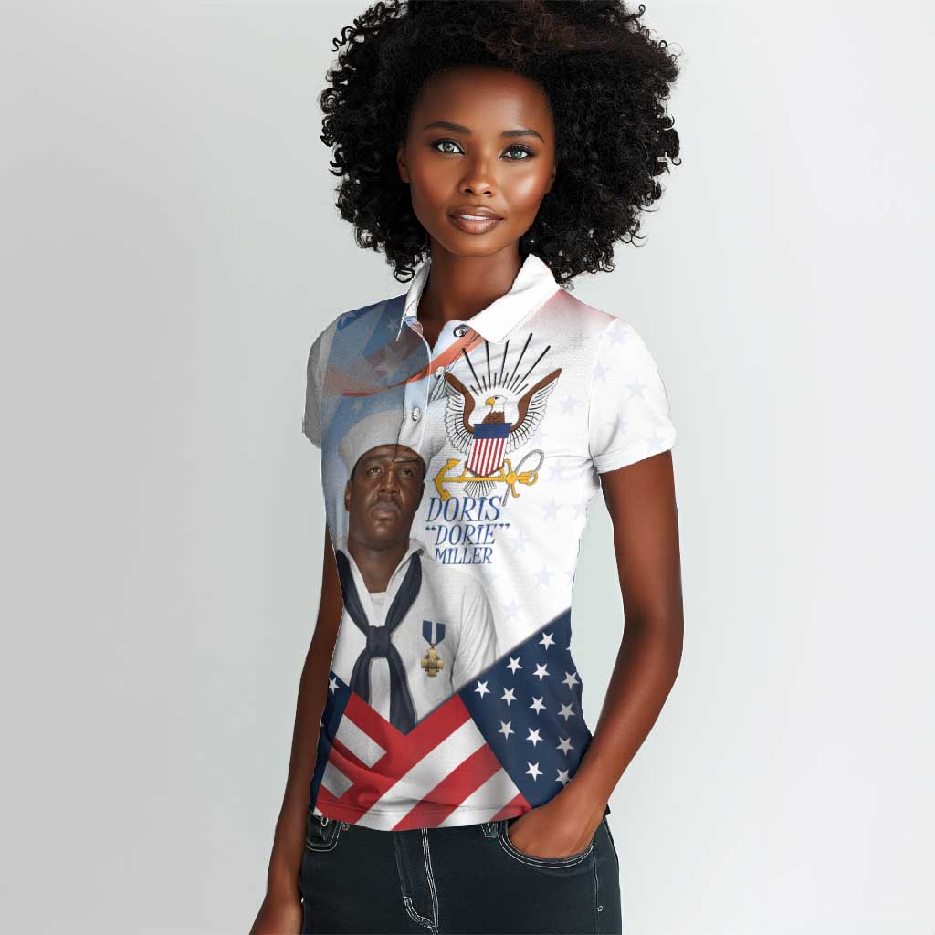 Doris Dorie Miller Women Polo Shirt The Hero Pearl Harbor