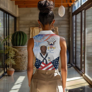 Doris Dorie Miller Women Sleeveless Polo Shirt The Hero Pearl Harbor