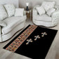 Ethiopia Angels Tilet With Cross Area Rug Black Color