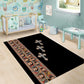Ethiopia Angels Tilet With Cross Area Rug Black Color