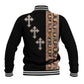 Ethiopia Angels Tilet With Cross Baseball Jacket Black Color