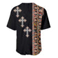 Ethiopia Angels Tilet With Cross Baseball Jersey Black Color