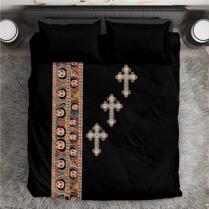 Ethiopia Angels Tilet With Cross Bedding Set Black Color