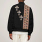 Ethiopia Angels Tilet With Cross Bomber Jacket Black Color