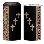 Ethiopia Angels Tilet With Cross 4 in 1 Can Cooler Tumbler Black Color