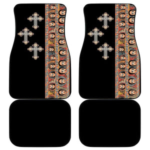 Ethiopia Angels Tilet With Cross Car Mats Black Color
