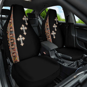 Ethiopia Angels Tilet With Cross Car Seat Cover Black Color
