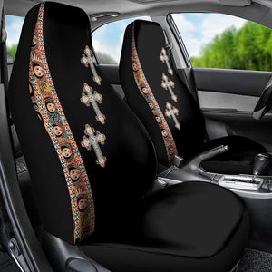 Ethiopia Angels Tilet With Cross Car Seat Cover Black Color