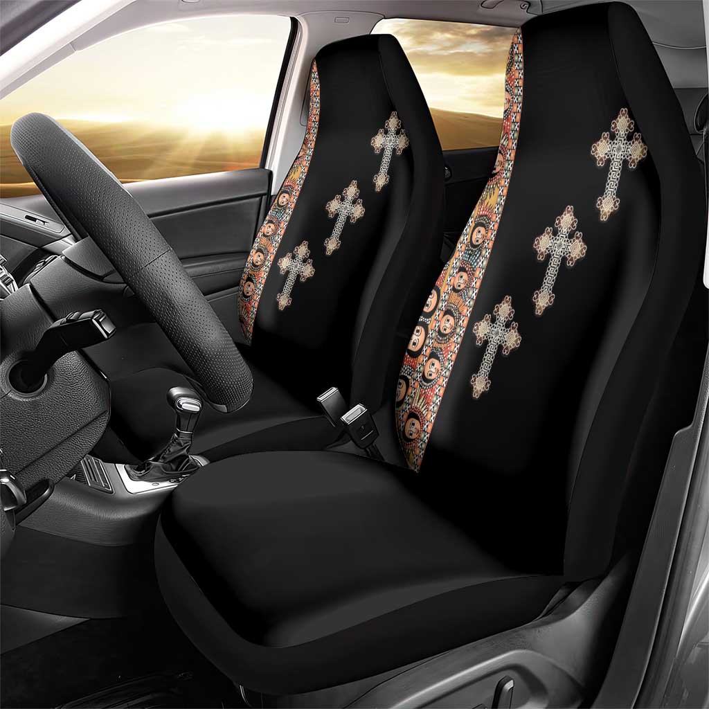 Ethiopia Angels Tilet With Cross Car Seat Cover Black Color