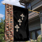 Ethiopia Angels Tilet With Cross Garden Flag Black Color