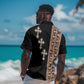 Ethiopia Angels Tilet With Cross Hawaiian Shirt Black Color