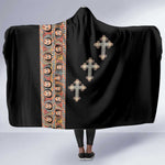 Ethiopia Angels Tilet With Cross Hooded Blanket Black Color