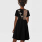Ethiopia Angels Tilet With Cross Kid Short Sleeve Dress Black Color