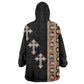 Ethiopia Angels Tilet With Cross Kid Wearable Blanket Hoodie Black Color
