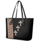 Ethiopia Angels Tilet With Cross Leather Tote Bag Black Color