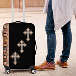 Ethiopia Angels Tilet With Cross Luggage Cover Black Color