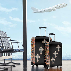 Ethiopia Angels Tilet With Cross Luggage Cover Black Color
