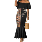 Ethiopia Angels Tilet With Cross Mermaid Dress Black Color